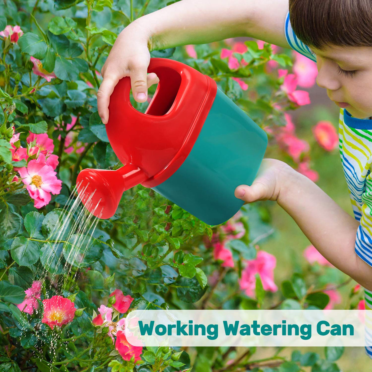 CUTE STONE kids watering can; easy grip for kids' watering play