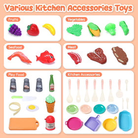 Cute Stone fried egg burgers fries and ice cream for realistic role play