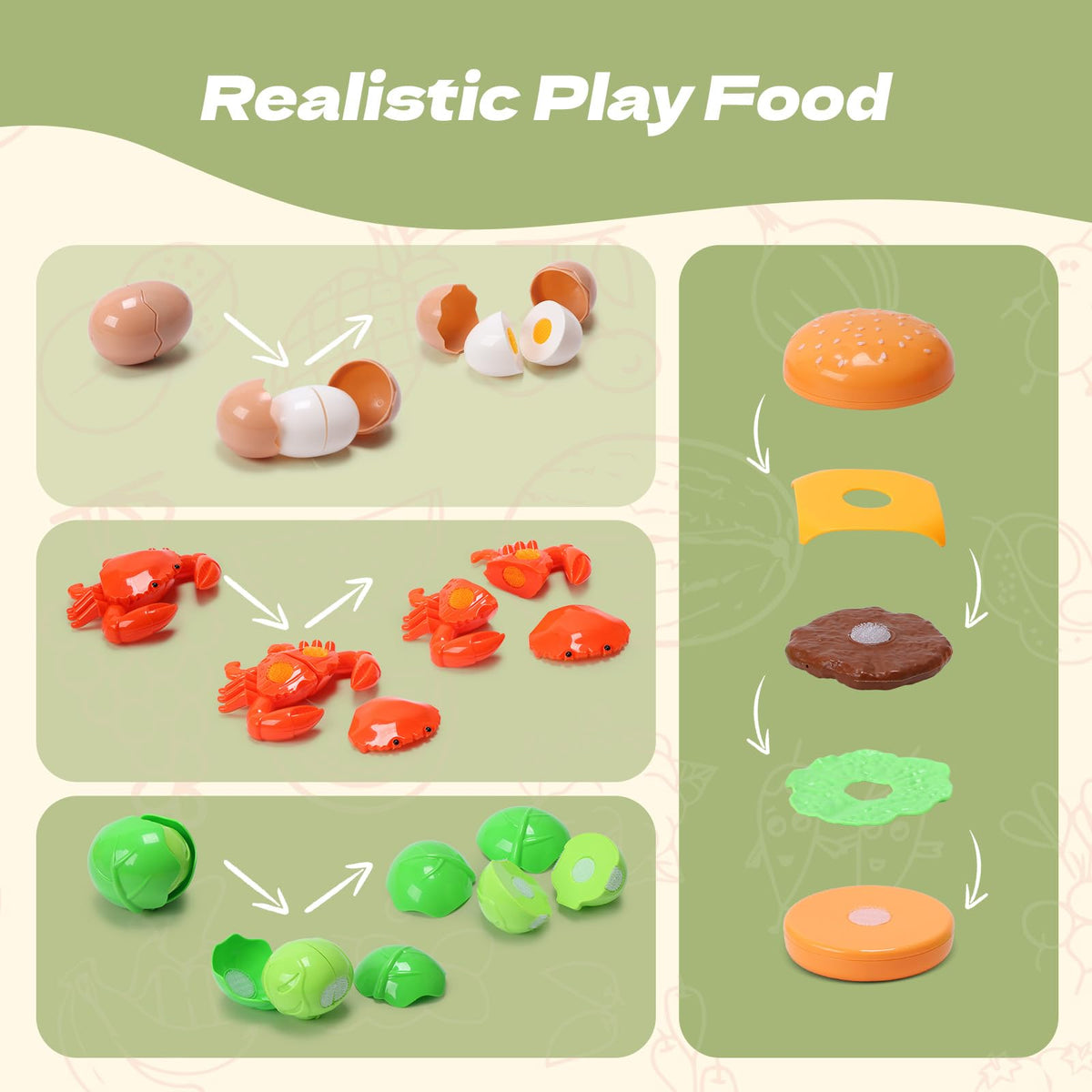CUTE STONE non-toxic ABS material ensures safe, durable play.
