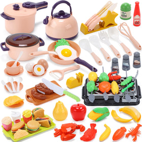 Cute Stone play-kitchen-73-piece-set for imaginative pretend cooking sessions.