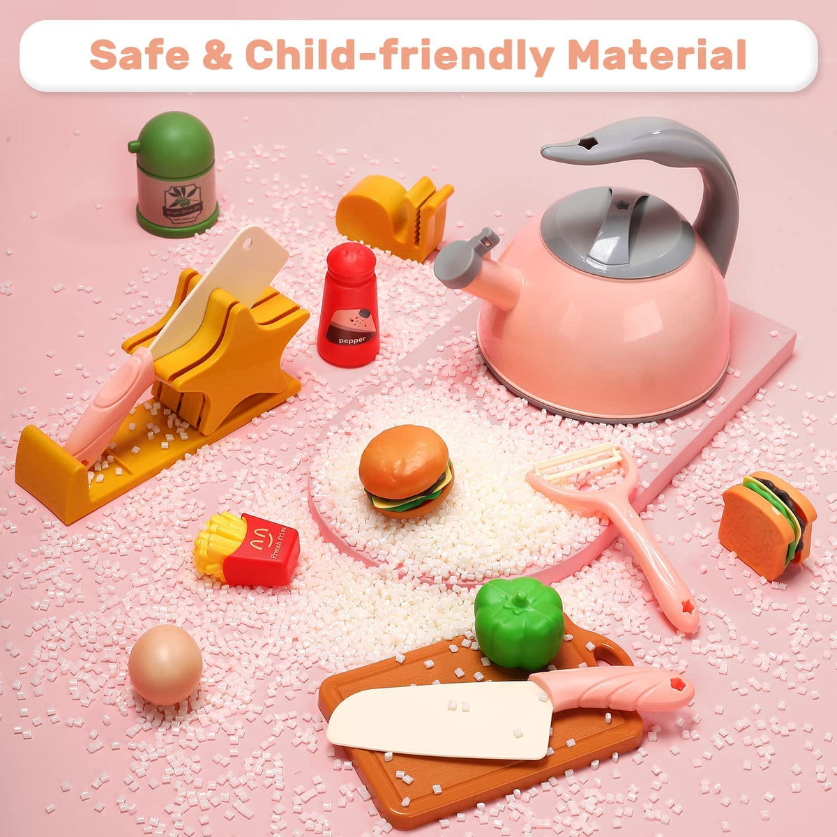 CUTE STONE pretend food and vegetables for creative storytelling during play