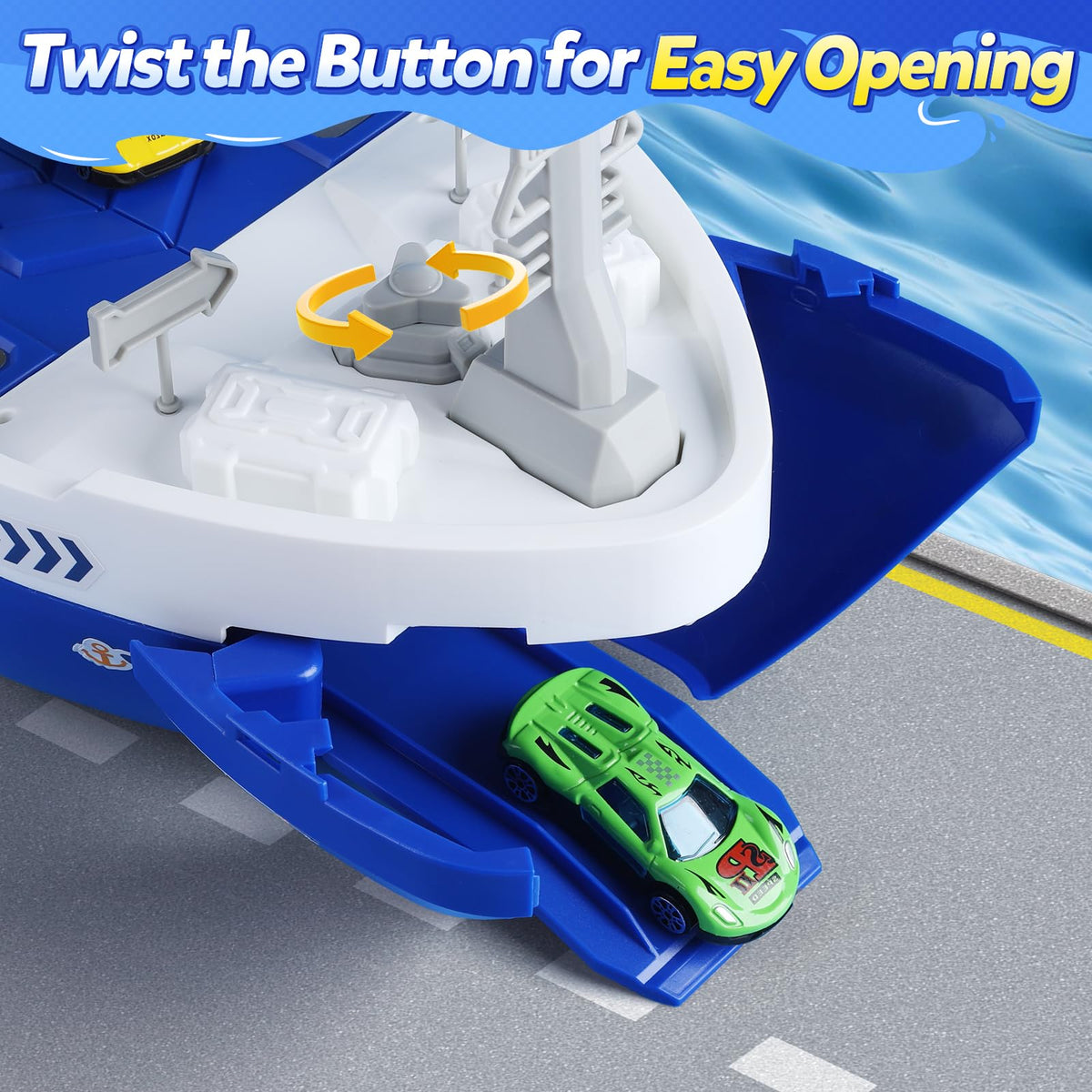 CUTE STONE ship with lights and sounds adds interactive immersion.
