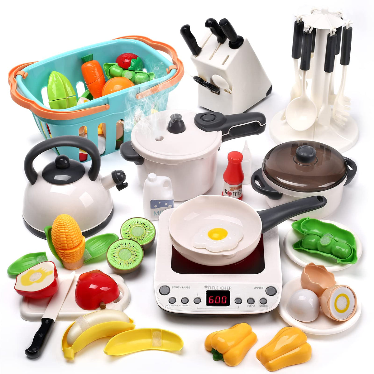 CUTE STONE steam pressure pot for imaginative play and sensory engagement.