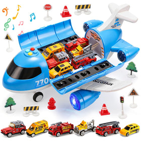 Cute Stone toy airplane with lights and sounds enhances imaginative play