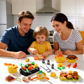 CUTE STONE play foods including fruits, vegetables, seafood for creative meals.