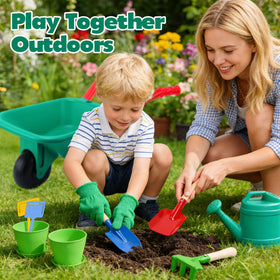 Cute Stone plant pots with markers support labeling and planting learning
