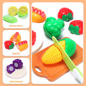 Cute Stone plastic vegetables and fruits invite color-rich learning