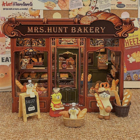 CUTEBEE Book Nook Kit detailed facade with charming bakery charm
