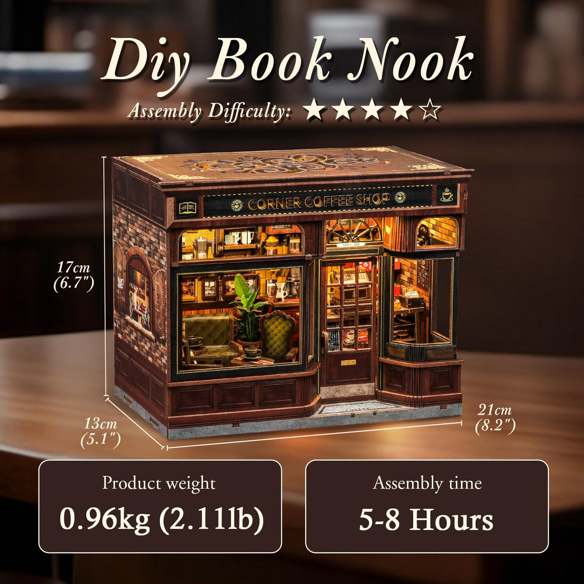 CUTEBEE Book Nook Kit—assembly guide for a smooth DIY experience.