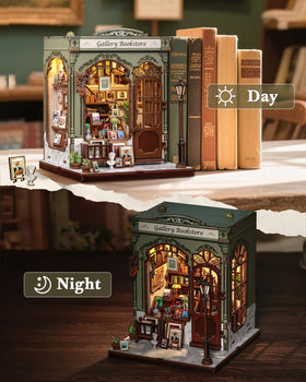 CUTEBEE Book Nook Kit assembly step guide in action