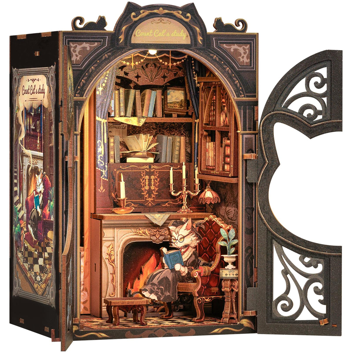 CUTEBEE Book Nook Kit cover — cozy bookshelf corner for calm reading.