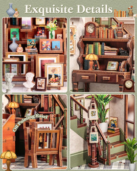 CUTEBEE Book Nook Kit desk display for versatile decor