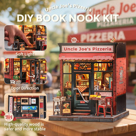 CUTEBEE book nook kit dining booths with vintage charm for ambiance.