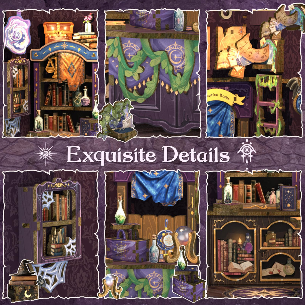 Cutebee Book Nook Kit during assembly shows detailed wooden puzzle pieces