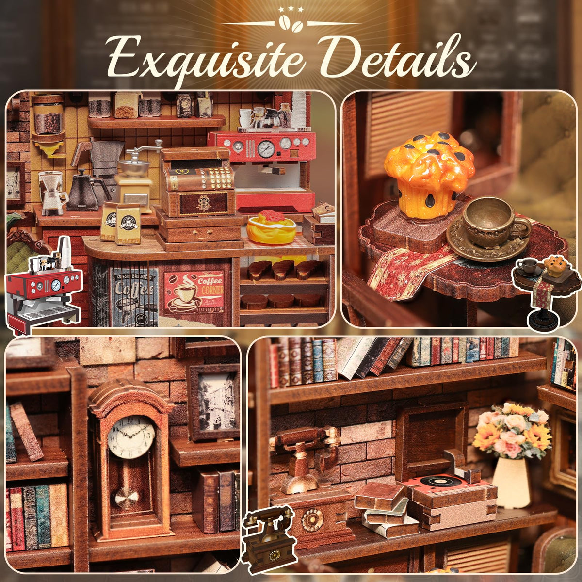 CUTEBEE Book Nook Kit DIY assembly scene encourages hands-on creativity