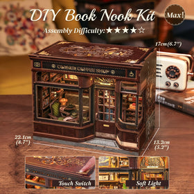 CUTEBEE Book Nook Kit miniature coffee cups for authentic cafe touch