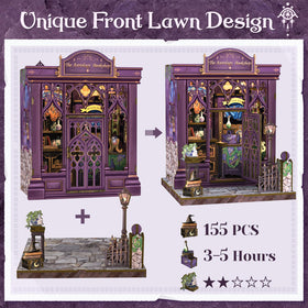 Cutebee Book Nook Kit interior scene ready for mini dolls and storytelling