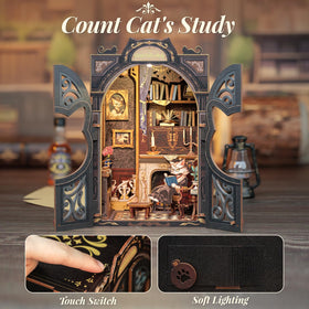 CUTEBEE Book Nook Kit miniature figures — tiny characters enhance storytelling on your shelf.