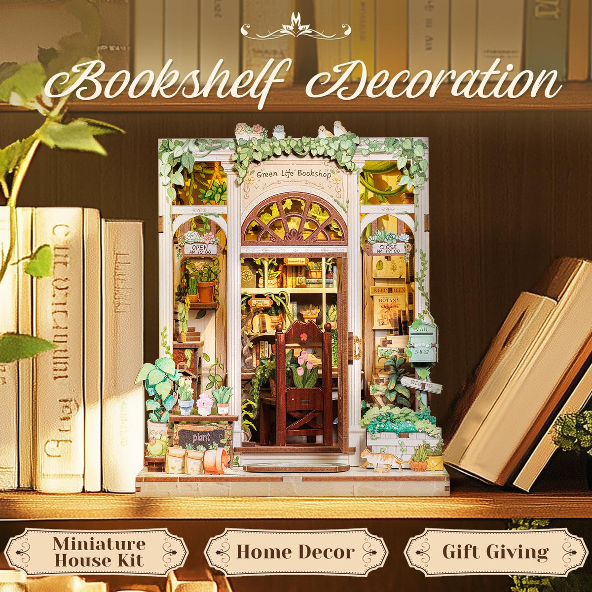 Cutebee Book Nook Kit miniature-house-diy to boost creativity and mindful crafting.