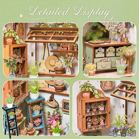 Cutebee Book Nook Kit on shelf display enhances home decor