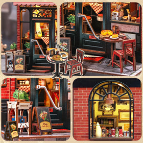 CUTEBEE book nook on a shelf showing integrated lighting and décor appeal.