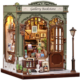 CUTEBEE Book Nook Kit storefront view highlighting cozy vintage library decor