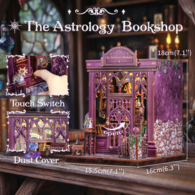 Cutebee Book Nook Kit with tarot and crystal elements enhances ambience