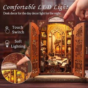CUTEBEE Book Nook Kit LED light for warm ambient glow