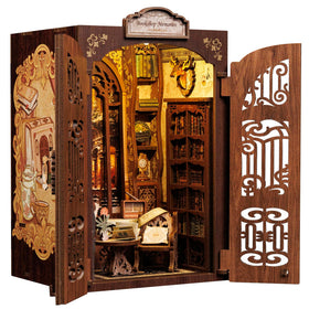 CUTEBEE Book Nook Kit library scene for cozy desk decor