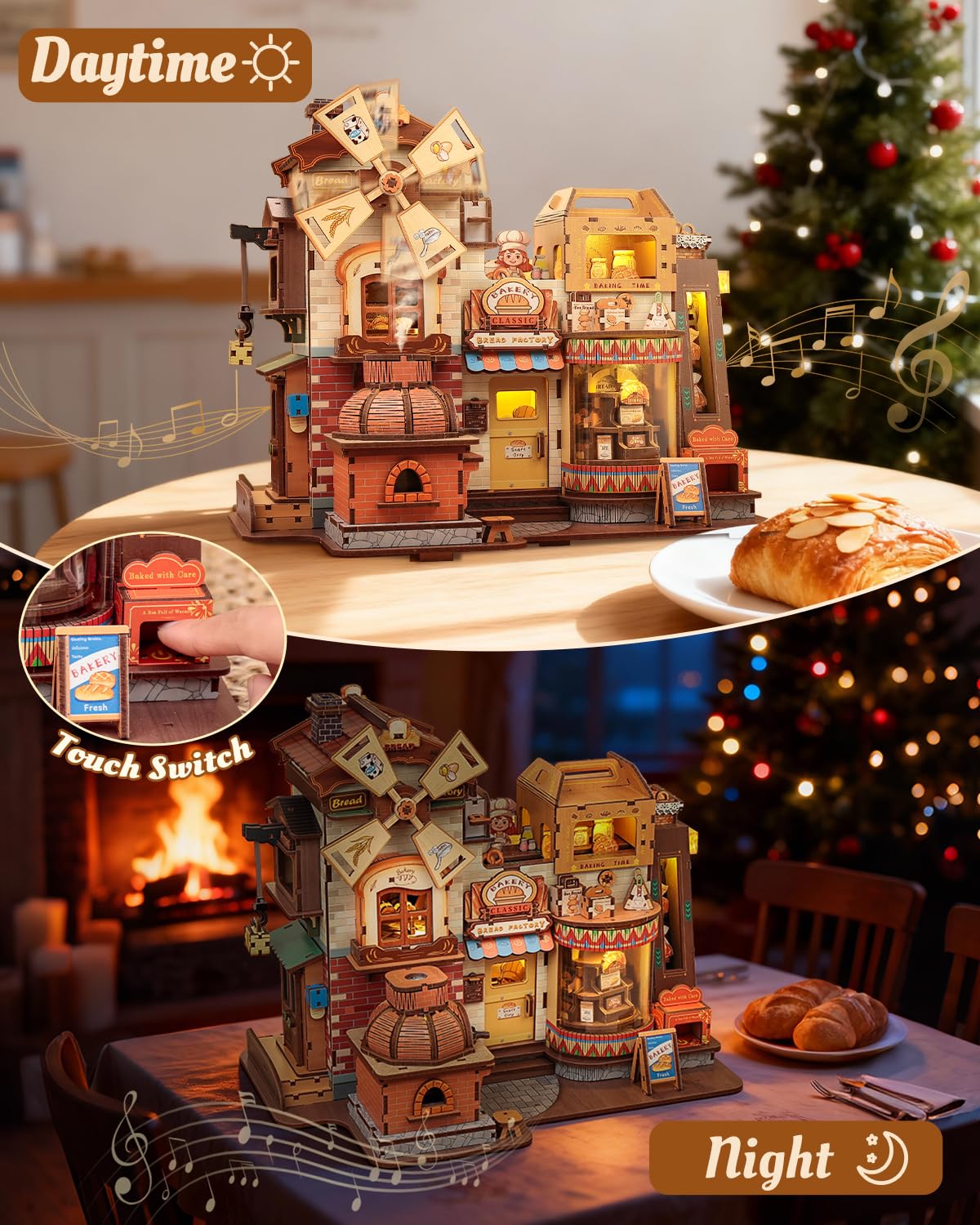 CUTEBEE Bread Factory detailed laser-cut pieces ensure precise fitting