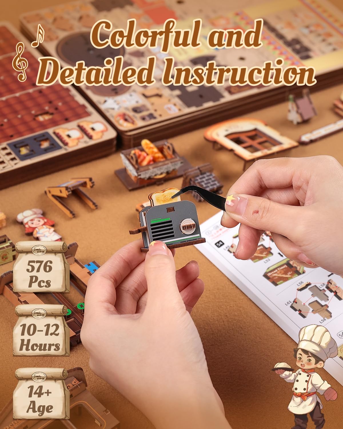 CUTEBEE Bread Factory built-in music creates a cozy ambient backdrop