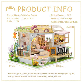 CUTEBEE dollhouse LED light highlights cosy interior in display setups.