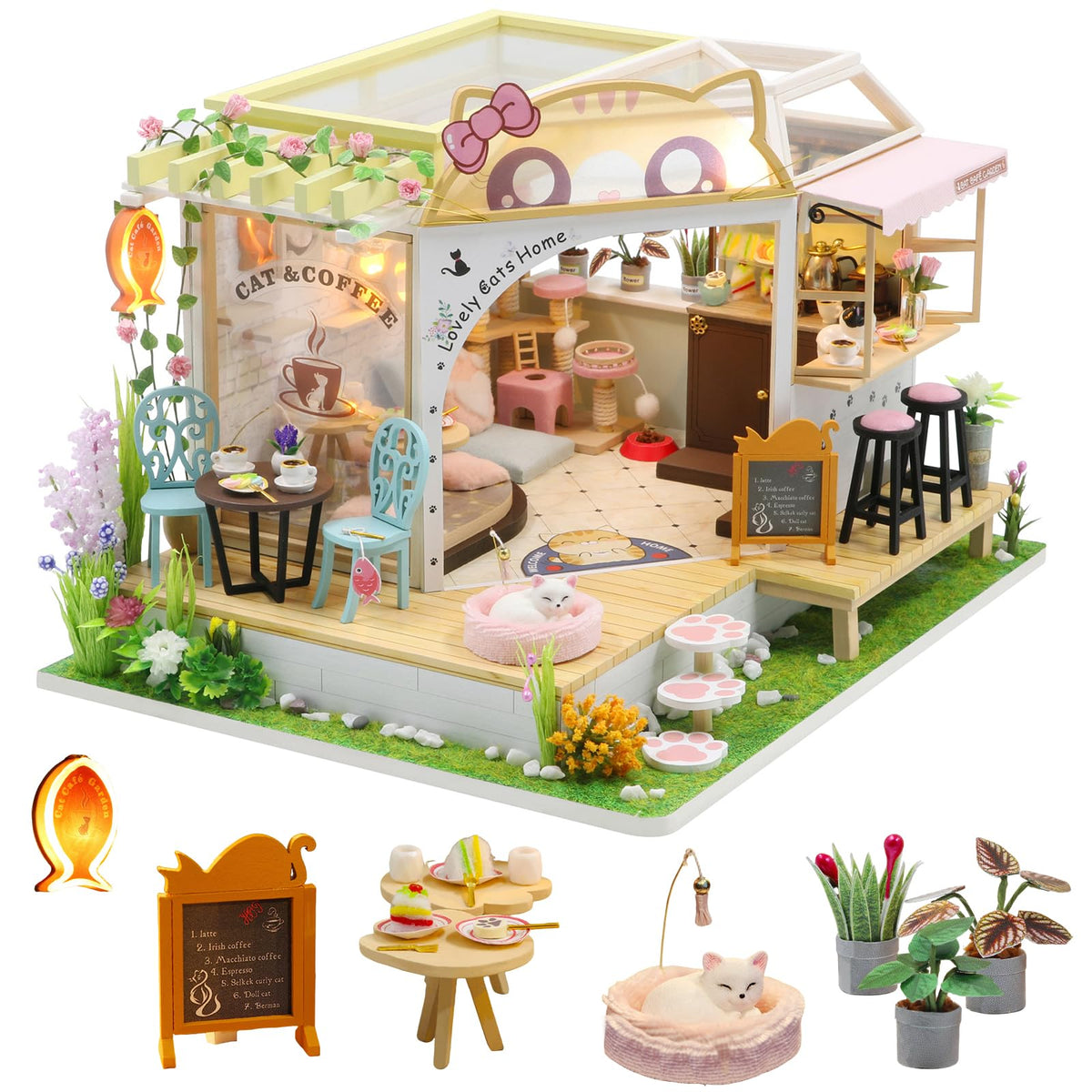 CUTEBEE dollhouse furniture set for realistic display and decor.