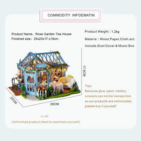 CUTEBEE Rose Garden exterior and roof offer an elegant display piece.