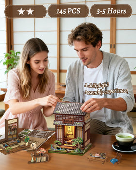 CUTEBEE Japanese tea house vibe with tatami and warm wood tones