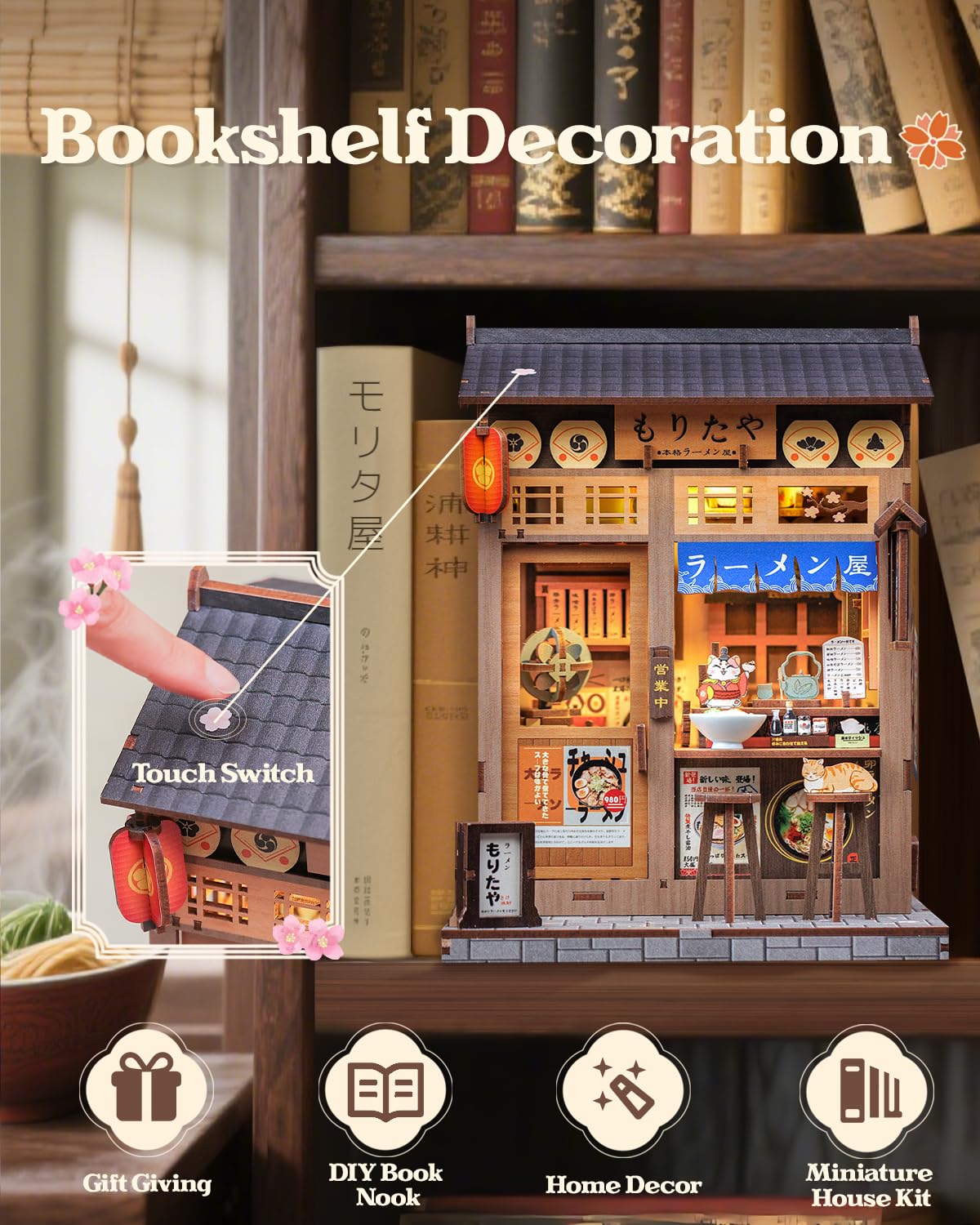 Cutebee Morita-Ya cat nap detail for charming display