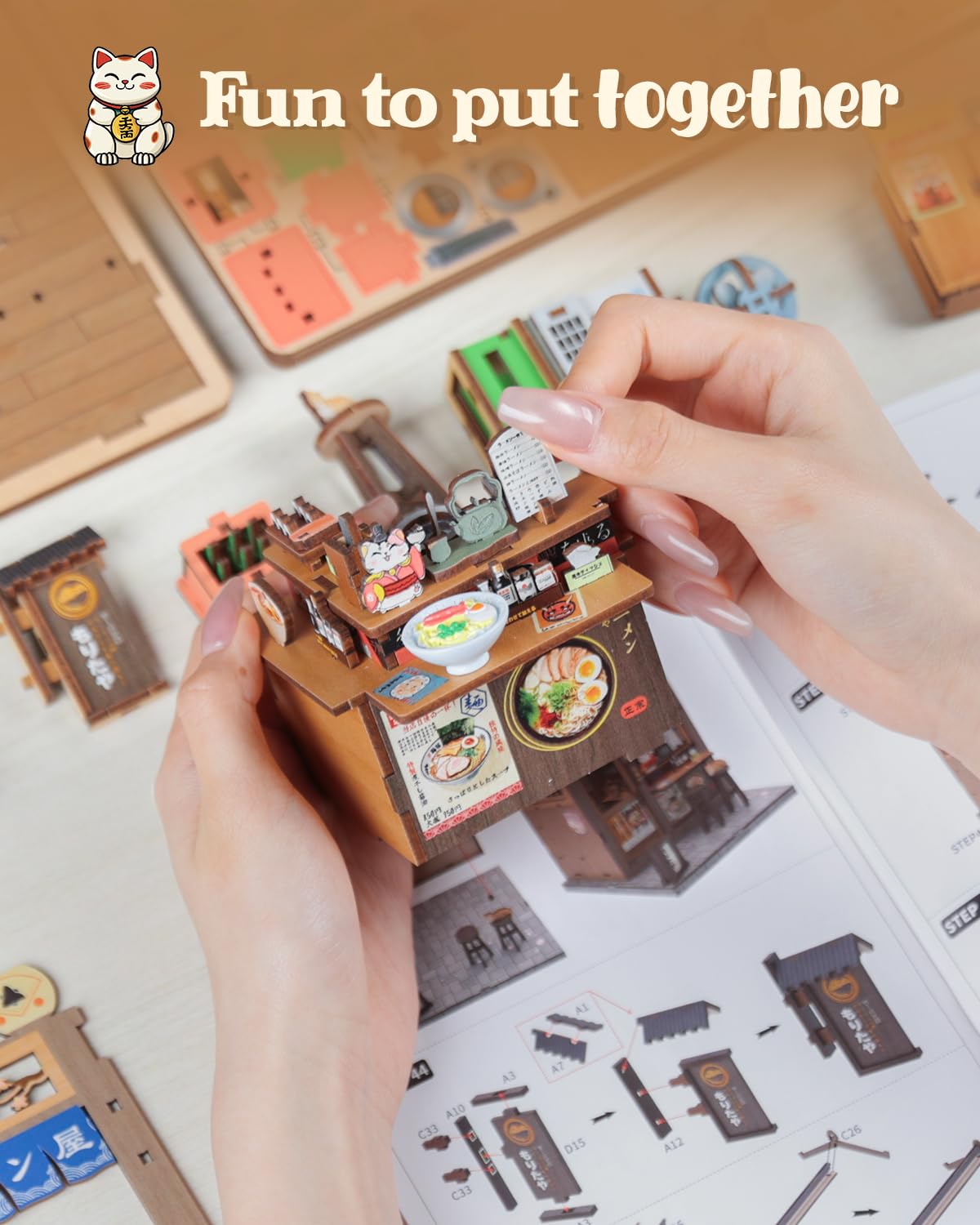 Cutebee Morita-Ya miniature wood pieces for DIY joy