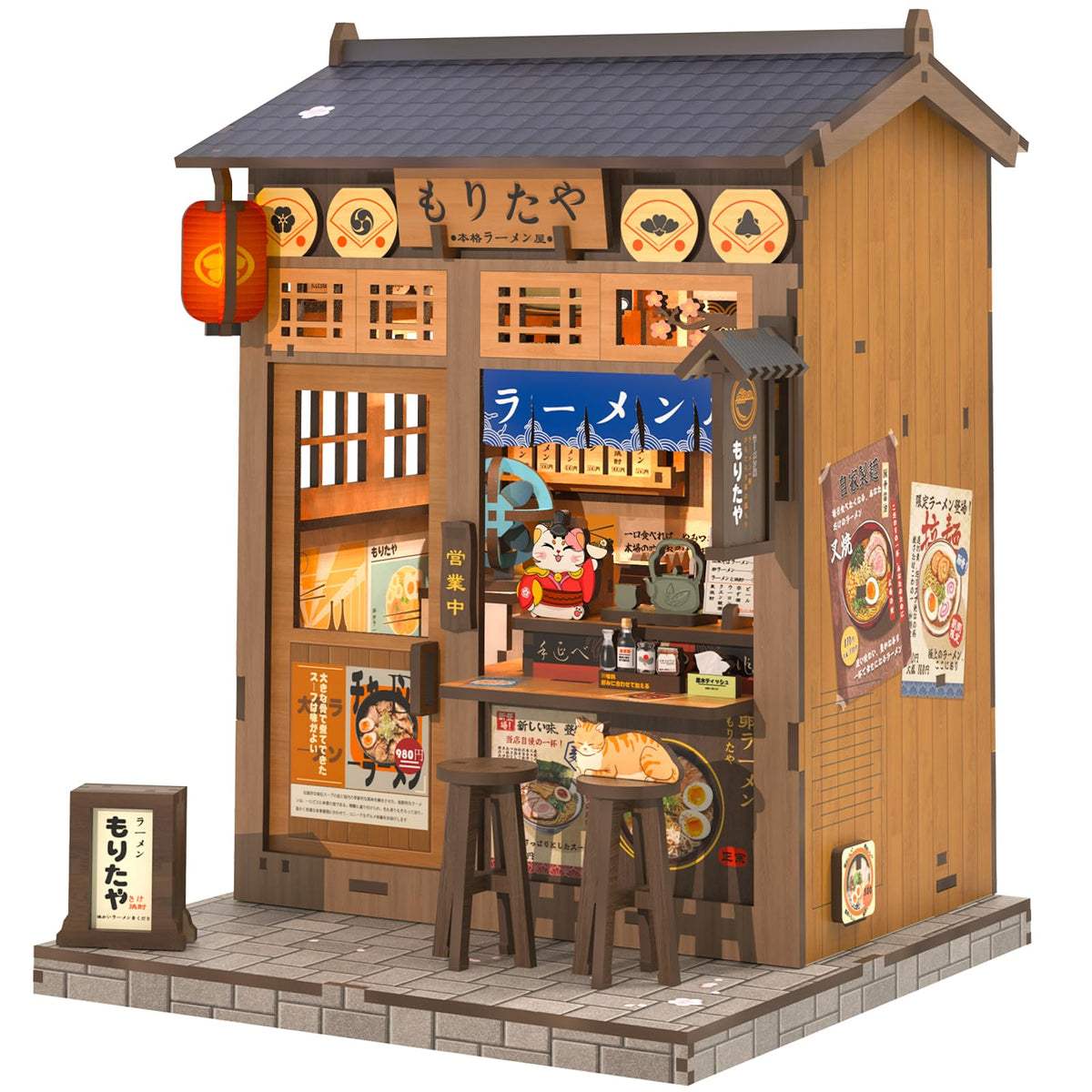Cutebee Morita-Ya book nook ramen shop scene for cozy shelf decor