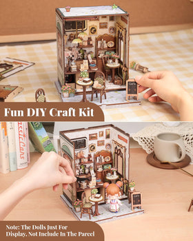 CUTEBEE Sunny Cafe Miniature interior detail with warm atmosphere
