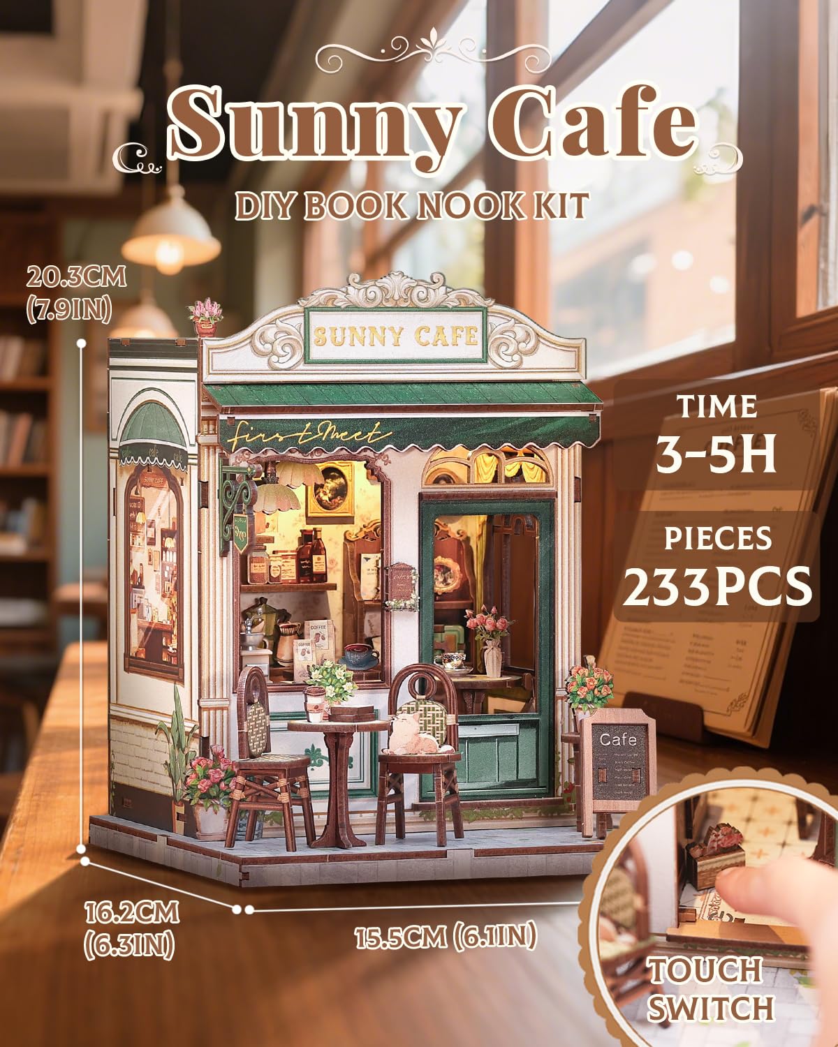 CUTEBEE Sunny Cafe Kit contents displayed for quick assembly and creative play