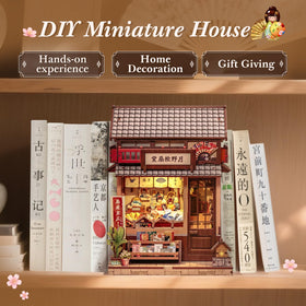 CUTEBEE wooden pieces for DIY miniature library display, enables detailed craftsmanship