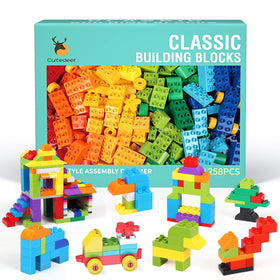 Cutedeer 258-piece classic big blocks for imaginative play and learning.