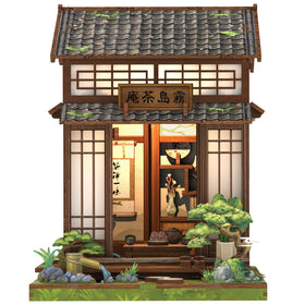 Cutefun Book Nook Kit tea house exterior decor enhances desk ambience.