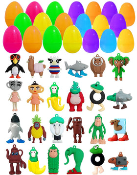 CUTEHO 24 prefilled Easter eggs with Brainrot figures for exciting egg hunts.