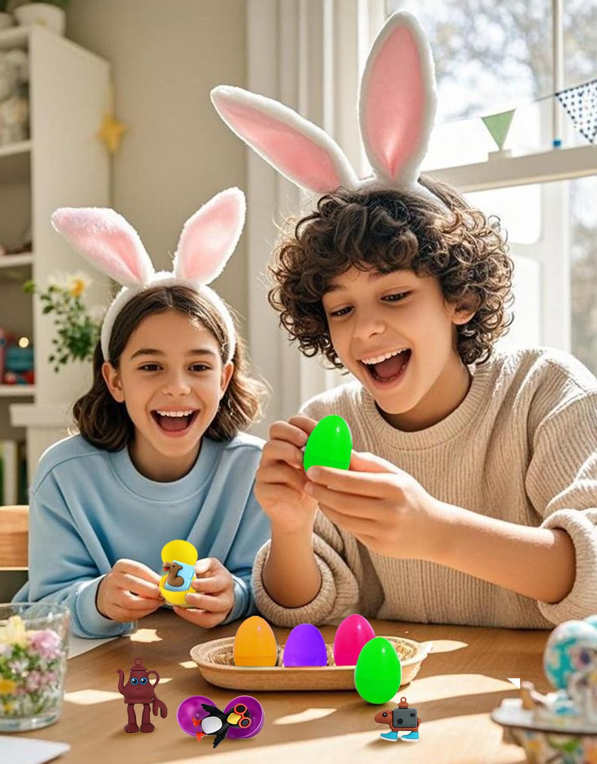 CUTEHO Brainrot mini figures inside each egg enhance classroom prizes and party favors.