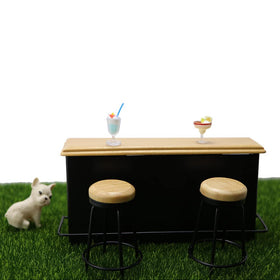 Cutemini detailed miniature bar model ideal for tabletop décor.
