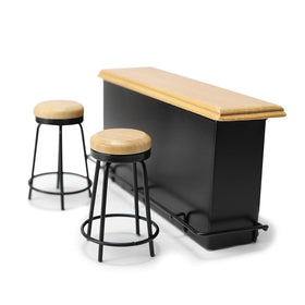 Cutemini dollhouse bar table with wood top for realistic 1:12 scale interiors.