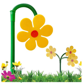 CUTENNIOU Crazy Daisy Sprinkler front view for easy watering and family fun in the yard.