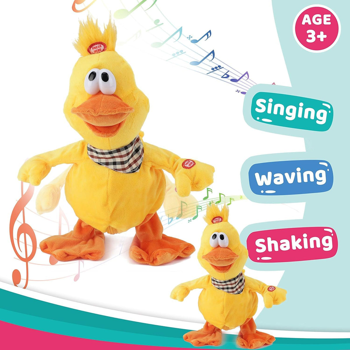 Cuteoy battery-powered duck toy designed for safe toddler play.