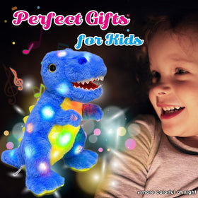 Soft-touch blue dinosaur plush fabric from Cuteoy for cozy hugs.
